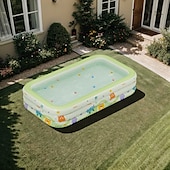 cheap Pools, Hot Tubs &amp; Supplies-3/4-Layer Inflatable Monster Pattern Swimming Pool - Family Size, Thick PVC Material, Easy Storage &amp; Transport, Perfect for Outdoor Water Fun, Summer Parties, and Backyard Entertainment, Pool Floats