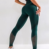 abordables Leggings y mallas de yoga-Mujer Pantalones de yoga Mallas Leggings de Yoga Malla Cintura elástica Control de barriga Levantamiento de tope Yoga Entrenamiento de gimnasio Pilates Pantalones Negro Verde Ejército Azul Otoño