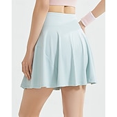 abordables Jupes et skorts pour femmes-Femmes Couleur Unie Jupe décontractée Jupes de tennis Jupes de tennis avec shorts Plissé Poches Latérales Extensible Tennis Le golf Pickleball Bas Noir Ivoire Vert clair Spandex Vêtements de tennis