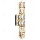 cheap Post Light-LED Wall Light Warm White Wall Mount Lighting Fixture Rectangular Indoor Display Shelves Wall Lights Elegant Crystal Anti Rust 110-240V