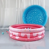 baratos Brinquedos de Praia e ao Ar Livre-Piscina inflável redonda para bebês, piscina inflável portátil para crianças/crianças, piscina pequena com bomba, piscina infantil interna &amp;centro de jogos aquáticos para crianças ao ar livre para