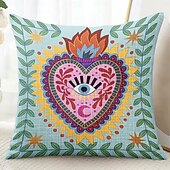 abordables Taies d&#039;Oreiller-Housse de coussin décoratif en forme de cœur 1PC housse de coussin carrée douce pour canapé pour chambre salon canapé chaise