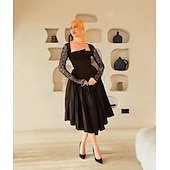 levne Šaty-Retro 50. léta Polední Šaty Plesové šaty Krajka Inspirováno Regency Dámské Karneval Plesová maškaráda Svatební Koktejlový večírek Šaty Dospělé Šaty Celý rok