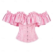 cheap Corset-Rococo Overbust Corset Masquerade Overbust Corset Cosplay Tummy Control Push Up Jacquard Jacquard Women&#039;s Royal Masquerade Party Carnival of Venice Adults&#039; Corset