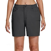 preiswerte Unterteile-Damen Laufshorts Cargoshorts Wandershorts Außen Normale Passform Schnelltrocknend Shorts Elastischer Bund Schwarz Khaki Spandex Jagd Klettern Laufen S M L XL XXL