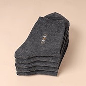 お買い得  メンズソックス-男性用 15ペア マルチパック ソックス ランニングソックス カジュアルソックス ブラック ネイビーブルー カラー 平織り バケーション スポーツ 日常 ベーシック 普通の厚さ 春 秋 ファッション カジュアル