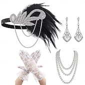 olcso Kiegészítők és még sok más-1920-as évek A nagy Gatsby Flapper fejpánt A nagy Gatsby Toll Retro Csillogó glitter Kristály / Strassz Jelmez Női Farsang Álarcos mulatság Április bolondja Party estélyi viselet Álarcos mulatság