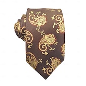 preiswerte Herren Elite Zubehör-Herren Krawatten 100% Seide Business Klassische Paisley Einfarbig Gestreift Formale Büro Arbeit