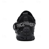 voordelige Casual Sneakers-Voor heren Sneakers Rivierschoenen Canyoning PU Leder Netstof Ademend Comfortabel Anti-slip Veters Zwart Donker paars Blauw Zomer Lente