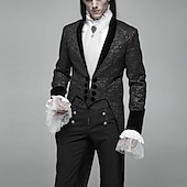 preiswerte Oberteile-Punk &amp; Gothic Mittelalterlich Mantel Maskerade Prinz Ritter Edelmann Herren königlich Steampunk Party / Abend Erwachsene Mantel