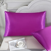 cheap Sheets &amp; Pillowcase-Satin Envelope Zipperless Pillowcase Simulated Silk Cold Feeling Pillowcase Pillow Cover