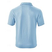 cheap Men&#039;s Classic Polo-Men&#039;s Golf Shirt Golf Polos Shirts Work Casual Lapel Short Sleeve Basic Modern Plain Jacquard Summer Regular Fit Black White Blue Khaki Golf Shirt