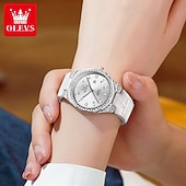 cheap Quartz Watches-OLEVS 5606 Mother's Day Gift for Women's Watch Luxury Original Quartz Watch Waterproof Luminous Diamond Watch Fashion Elegant