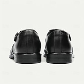 cheap Premium Leather Sandals-Men&#039;s Leather Sandals with Closed Toe – Breathable Non-Slip Summer Shoes for Formal Gatherings, Church  and Outdoor Wear