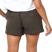levne Šortky-Dámské šortky baggy kalhoty chinos móda streetwear základní krátké vysoký pas jednobarevné kapsy elastický pás pohodlné měkké mikroelastické venkovní ulice černá khaki světle modrá šedá léto