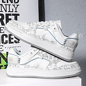 preiswerte Sneaker für Herren-Modische Herren-Sneaker – Retro-inspirierte Muster, Kunstledermaterial, ideal für Freizeitausflüge und Abenteuer in der Stadt