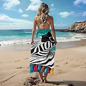 preiswerte Strandtuch-Sets-bedrucktes Strandtuch, leichte, schnelltrocknende, sandfreie Stranddecke, ideal für Reisen, Pool und den Einsatz im Freien