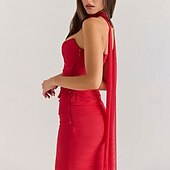 levne Plesové šaty-Mořská panna  trumpet quinceanera šaty elegantní šaty svatba svatební hosté dlouhé do podlahy bez rukávu bezramenné polyesterové bez zad s nařasením