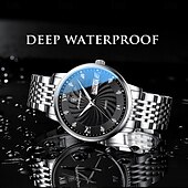 cheap Quartz Watches-Luxury Brand Man Watch Waterproof Luminous Date Week Men&#039;s Quartz Wristwatch Stainless Steel Fashion Sports Men Watches