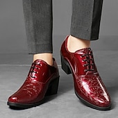 preiswerte Formell-Herren-Oxford-Schnürschuhe aus weißem Lacklederimitat – elegante Schuhe mit Blockabsatz und Krokodilprägung im Vintage-Stil für Hochzeiten, Partys und formelle Anlässe