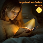 billige Lamper og lampeskjermer-1 stk leselys bokklipslampe øyebeskyttelse skrivebordslampe tri-farget dimming lesebordslampe katteklo klips arbeidslampe