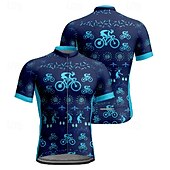 abordables Maillots pour hommes-Homme Maillot de cyclisme Manche Courte Cyclisme T-shirt Maillot avec 3 poches arrière VTT Vélo tout terrain Respirant Séchage Rapide Design Anatomique Évacuation de l&#039;Humidité Jaune Rouge Rouge