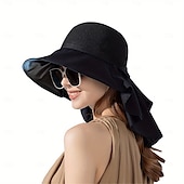 cheap Sun Hats-Women&#039;s Foldable Wide Brim Sun Hat with Neck Flap - UV Protection Cotton Beach Hat for Outdoor Hiking, Picnics &amp; Summer Activities, Hiking Accessory | Foldable Hat | Breathable Fabric, Camping Gear