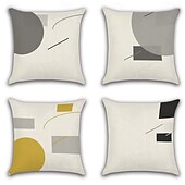 preiswerte Dekorative Wurfkissen-Geometrischer Dekorations-Wurfkissenbezug 4PC Weicher quadratischer Couchkissenschutz für Schlafzimmer Wohnzimmer Sofa Stuhl