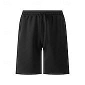 billiga Svett shorts-Herr Atletiska shorts Svett shorts Shorts Sommarshorts Ficka Snörning Elastisk midja Slät Komfort Andningsfunktion Kort Utomhus Sport Klassisk Ledigt Svart Vit