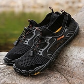 voordelige Herensneakers-Voor heren Sneakers Rivierschoenen Canyoning Casual Dagelijks PU Leder Netstof Ademend Comfortabel Anti-slip Veters Zwart Bruin Groen Zomer Lente