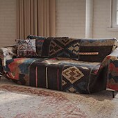 cheap Sofa Blanket-Boho Printed Sofa Cover, Thick Universal Sofa Blanket, Soft and Stylish Sofa Protector – Perfect for Year-Round Use and Home Décor