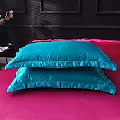 cheap Sheets &amp; Pillowcase-Washed Silk Pillowcase Single Satin Imitation Silk Pillowcase