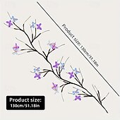 abordables 123496-Guirlande lumineuse LED d&#039;extérieur en forme de saule avec des motifs de papillons - alimentée par USB, décoration intérieure/extérieure pour Noël, la Saint-Valentin et plus encore