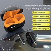 お買い得  ビジネスヘッドセット-モバイルデバイス向けのエルゴノミックデザインとステレオサラウンドサウンドを備えたハンズフリーインイヤーBluetooth 5.3ヘッドセット