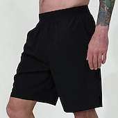 preiswerte Laufshorts-Herren Laufshorts Sommer Außen Normale Passform Atmungsaktiv Schnelltrocknend Shorts Elastischer Bund Schwarz Hellgrau Laufen Jagd Klettern S M L XL XXL