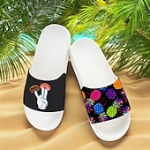 abordables Sandales de Vacances-Sandales à enfiler pour homme, motif flamant rose et motif coloré – style décontracté et amusant pour la plage, la piscine et les vacances d&#039;été
