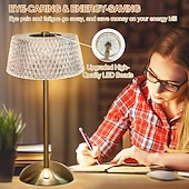 Недорогие Декоративные огни-Многофункциональная светодиодная настольная лампа 3 цвета с регулируемой яркостью, перезаряжаемая через USB прикроватная лампа для спальни, столовой, гостиной, офиса, общежития, ночник