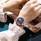 cheap Quartz Watches-Women Quartz Watch Wrist Watch Retro Vintage Luminous Calendar Waterproof Stainless Steel Strap Watch