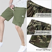 economico Classico-Per uomo Pantaloncini cargo Pantaloncini mimetici Shorts Pantaloncini Estivi Coulisse Elastico in vita Multi-tasche Semplice Mimetico Comodità Indossabile Lunghezza al ginocchio All&#039;aperto Sport