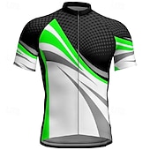 economico Maglie da uomo-Per uomo Maglia da Ciclismo Geometrico Manica Corta Bicicletta Maglietta Maglia con 3 tasche posteriori Mountain Bike MTB Asciugatura Rapida Design Anatomico Assorbente Traspirante Gli sport Giallo