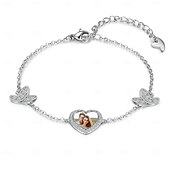 baratos Para mulheres-Pulseira Personalizada com Foto - Melhor Presente para Mãe Avó Esposa - Perfeito para o Dia das Mães Aniversário
