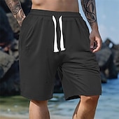 preiswerte Shorts-Herren Sportliche Shorts Sweat-Shorts Shorts Sommershorts Tasche Kordelzug Elastischer Bund Einfach Komfort Atmungsaktiv Kurz Outdoor Sport Klassisch Lässig Schwarz Armeegrün