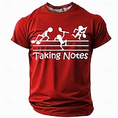 preiswerte Lustige T-Shirts für Männer-Musikfestival Herren Musik Lustig T Shirt Kurzarm T-Shirt 3D-Druck Rundhalsausschnitt Hemd Mode Täglich Lässig Straße Lässig Täglich Schwarz Rote Blau Sommer Frühling Ganzjahres Bekleidung S M L XL