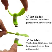 tanie Wentylatory-5 sztuk mini przenośnego wentylatora typu C – wentylator do ładowania przez USB ręczny wentylator do chłodzenia dla telefonów z systemem Android