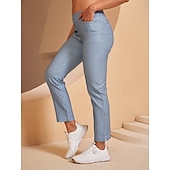 abordables Ropa de golf femenina-Mujer pantalones de golf Rosado morado Azul vaquero Negro Prendas de abajo Ropa de golf para damas Ropa Trajes Ropa Ropa