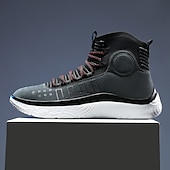 Χαμηλού Κόστους Ανδρικά Sneakers-ανδρικά κόκκινα και λευκά ψηλά αθλητικά παπούτσια μπάσκετ με απορρόφηση κραδασμών – κορυφαία άνεση και ανθεκτικότητα για αθλητικές επιδόσεις