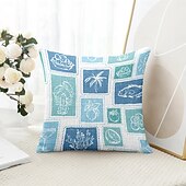 cheap Throw Pillows &amp; Covers-Summer Shells Decorative Toss Pillows Cover 1PC Soft Square Couch Cushion Case Pillowcase for Bedroom Livingroom Sofa Chair
