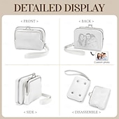 economico Per le donne-portafoglio fotografico personalizzato, regalo migliore per la mamma, mini portamonete portatile con design staccabile, elegante portafoglio multifunzionale, perfetto per regali di San Valentino e per la festa della mamma