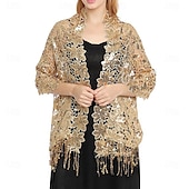 voordelige bruiloft gast wraps-Dames Wikkel Elegante Zon Bescherming Mouwloos Kant Bruiloft Wikkels Met Effen Kleur Voor Bruiloft Zomer