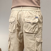 economico Classico-Per uomo Pantaloncini cargo Shorts Pantaloncini Estivi Multi-tasche Tasca con Patta Semplice Comodità Indossabile Lunghezza al ginocchio All&#039;aperto Sport Quotidiano Moda Casual Nero Giallo